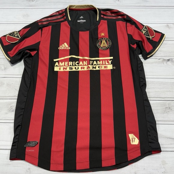 adidas Other - adidas Jersey Mens Large Black Red Atlanta United 2019 Authentic Home MLS